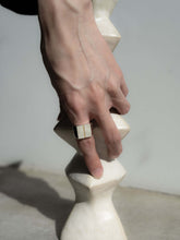 Load image into Gallery viewer, 【Pre-order 6.25 sat 12:00-】LINE SQUARE SCULPTURE RING
